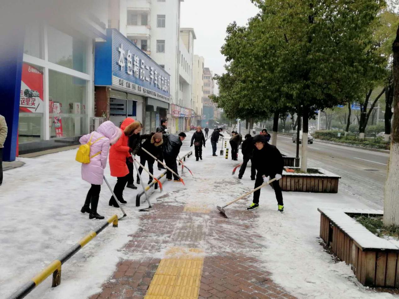 郴州市科协:领导干部齐上阵 清扫积雪保安全